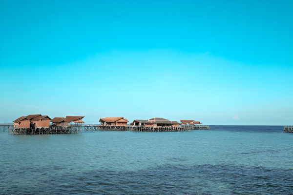 Villas on the Derawan Island.