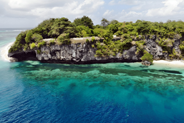 Peaceful environment of a beach at the Wakatobi Islands.
