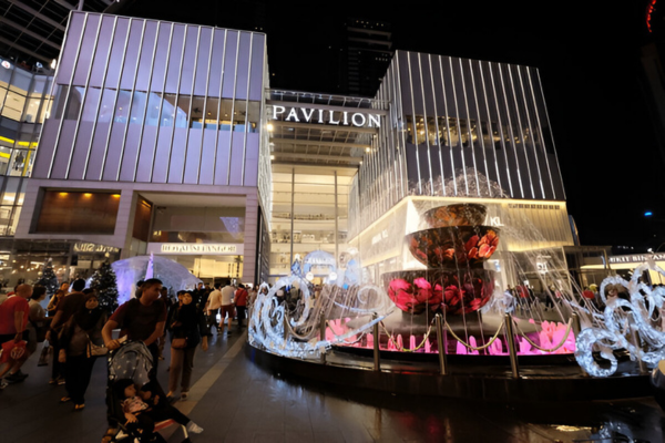 Pavilion is a luxury shopping mall in Kuala Lumpur.
