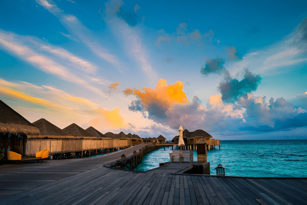 Sunset view of Addu City.