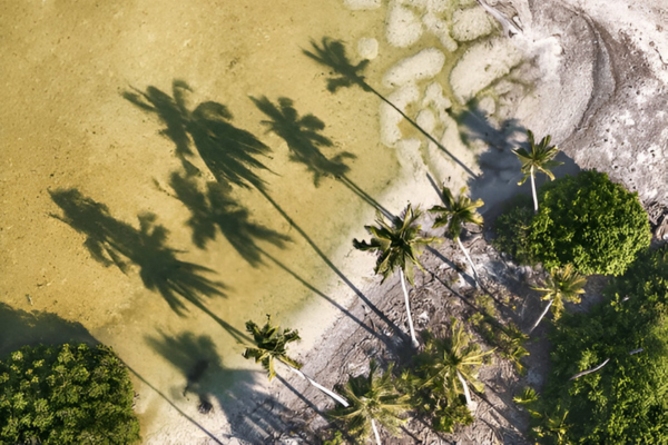 Aerial view of Hithadhoo beach.