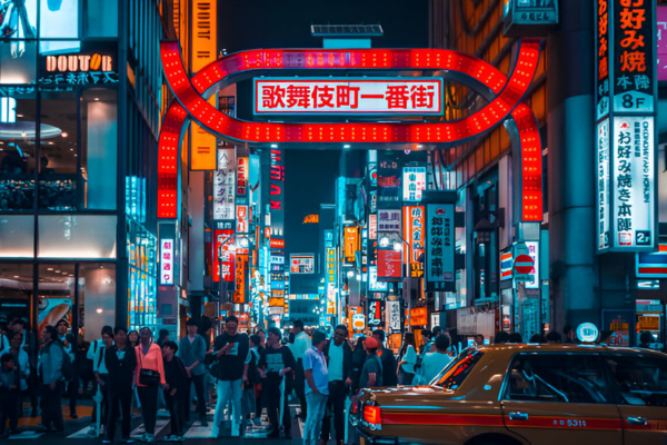 KabukichÅ, an entertainment district in Japan, one of the best places to visit in Asia.