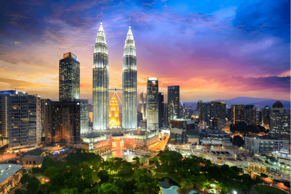 Petronas Twin Towers is the most popular place to visit in Kuala Lumpur.