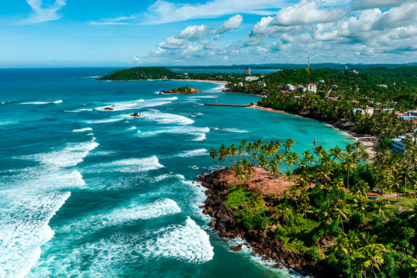 Beautiful beach in Sri Lanka, one of the best Asia travel destinations.