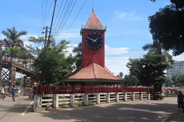 The historic Ali Amjad Clock Tower of Sylhet city.