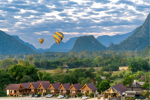 Vang Vieng is a beautiful scenic spot of Asia, situated in Laos.