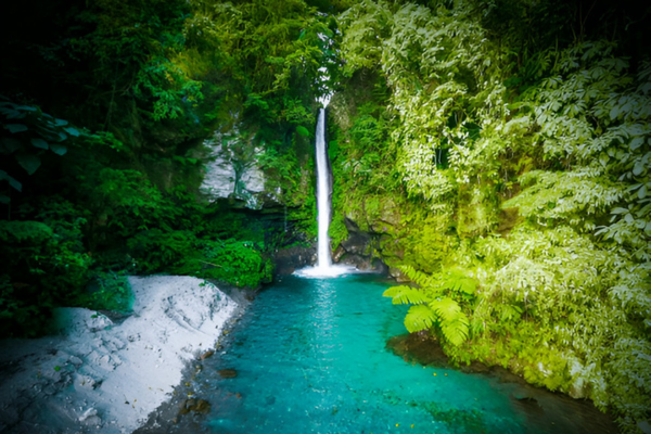 A waterfall in the jungles of Camiguin island in Philippines.