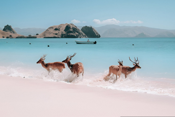 Deers at the Komodo National Park.