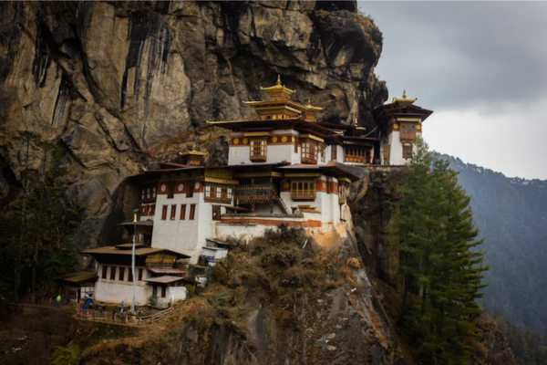 A place in Bhutan, cliffside temple