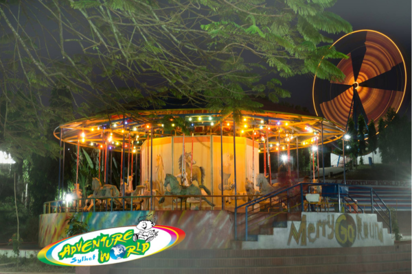The vibrant atmosphere of Adventure World in Sylhet.