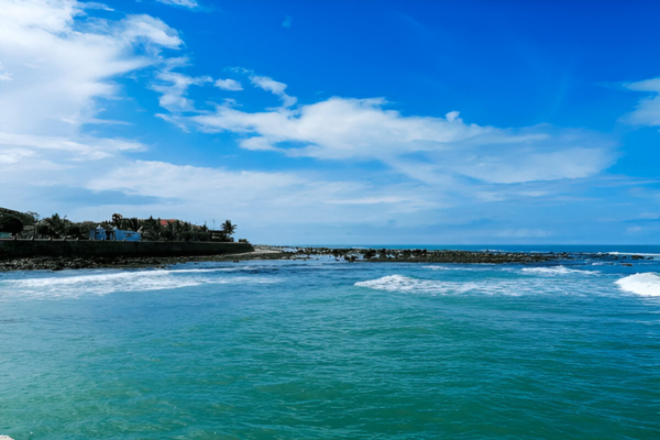 View of a beach in the Jaffna Peninsula of Sri Lanka.